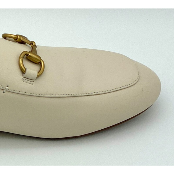 Quince Italian Leather Horsebit Loafer Mule Shoes Women 8 Cream Old Money Luxury - Picture 9 of 9